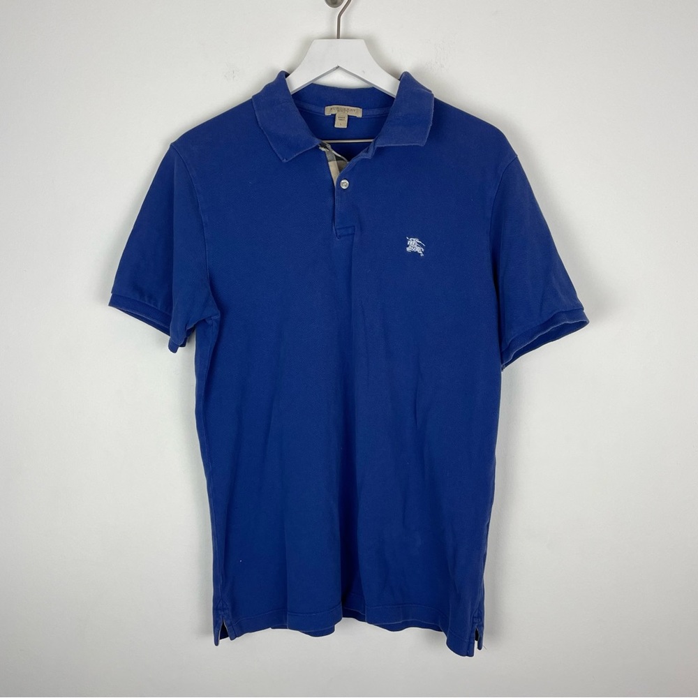 Authentic Vintage Burberry Polo Shirt Blue Men’s Size Large